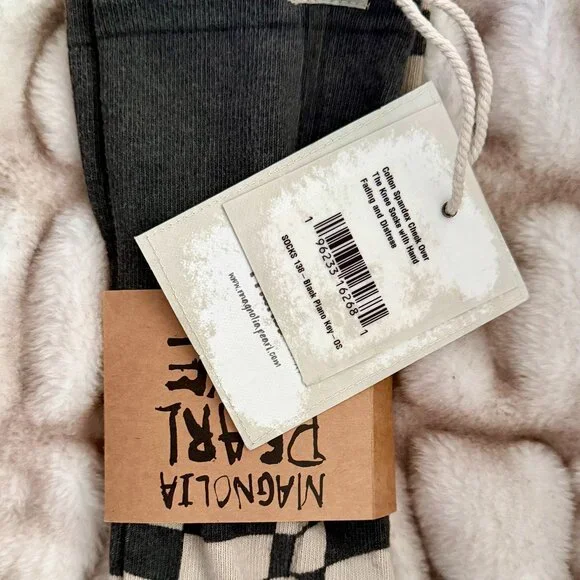 Magnolia Pearl Check Over the Knee Socks - Picture 3 of 7